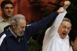 Fidel Castro at party congress