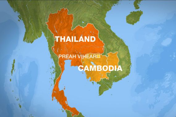 Thailand Cambodia Border map