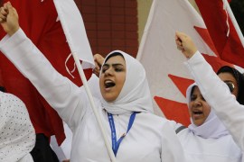Protesting nurses in Bahrain