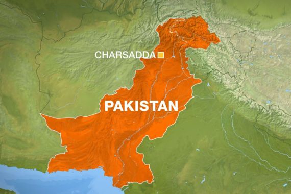 Map of Charsadda district, Pakistan