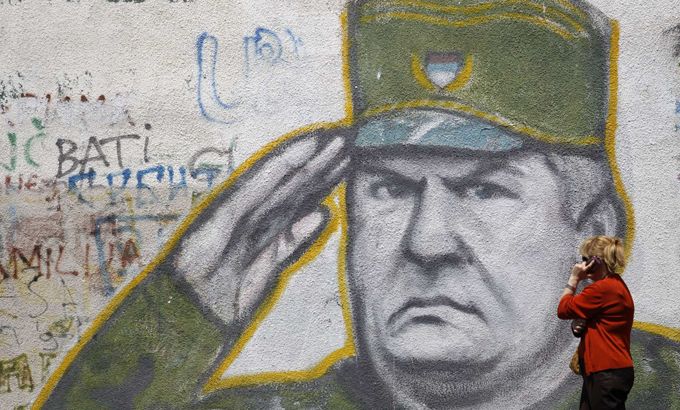 Ratko Mladic graffiti