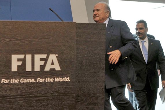 Sepp Blatter FIFA president at Interpol