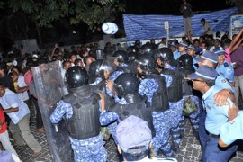 Maldives Protest Mohamed Nasheed