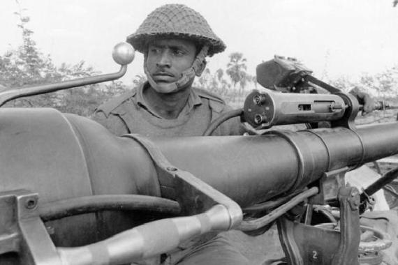 Soldier in action during East Pakistan''s struggle to become independent