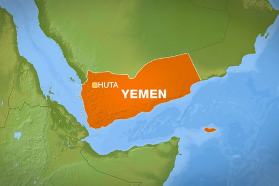 yemen map - huta