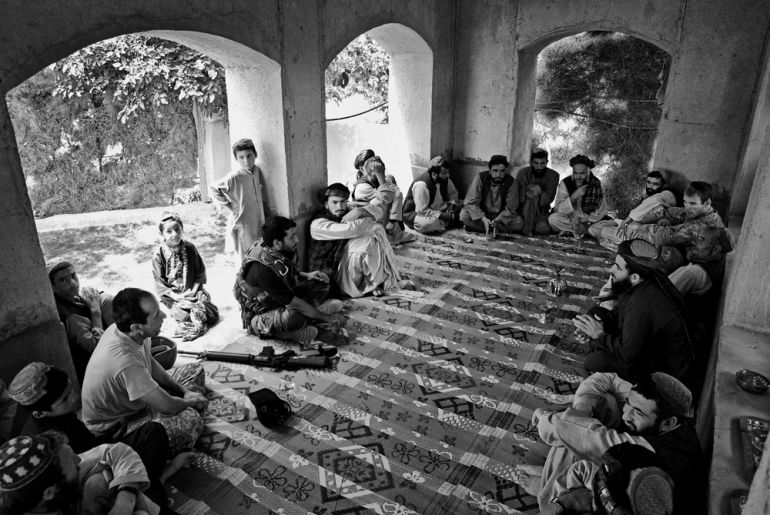 Shura (meeting) with local elders in Arghandab Valley