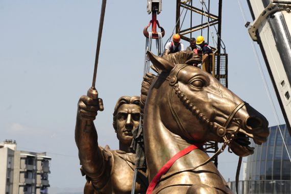 Alexander the Great, statue, Skopje, Macedonia