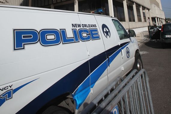 New Orleans police van