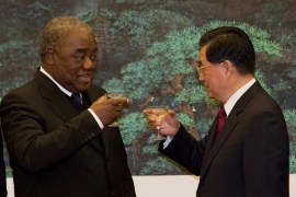 Zambia''s president meets Chinese leaders in Bejing, 2010 [GALLO/GETTY]
