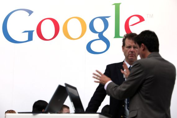 Google logo in background