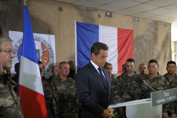Sarkozy announces Afghan troop withdrawal