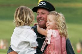 Phil Mickelson with children