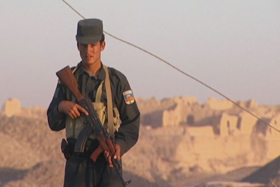 Afghan police officer package screengrab