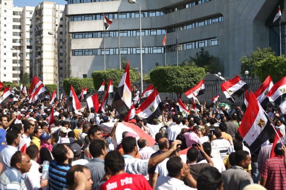 Egypt protest in Alexandria at police station