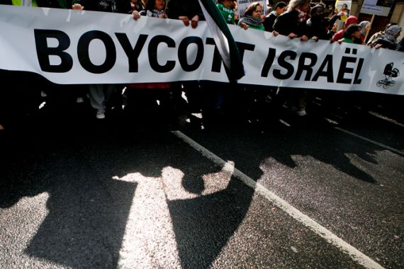 French protestors boycotting Israel