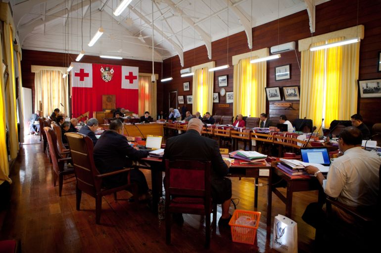 Tonga parliament - for 101 East - An Ocean Divide