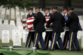 US soldier coffin burial