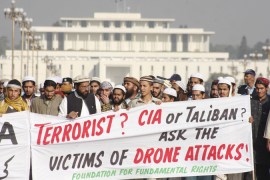 Pakistanis protest drone attacks