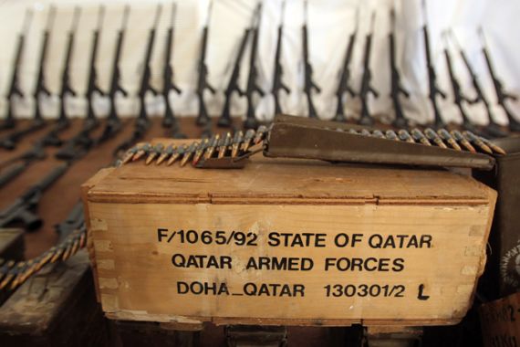 Libyan officials intercept cache of weapons from Qatar