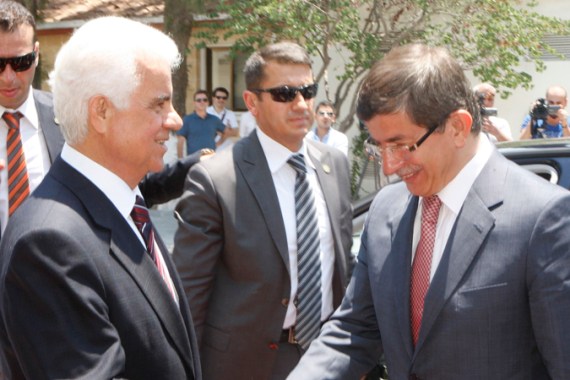 Turkey foreign minister Ahmet Davutoglu Cyprus Dervish Eroglu
