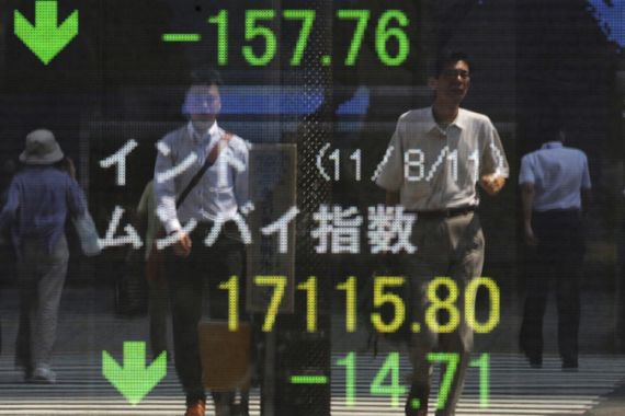 electronic board Tokyo Nikkei stock exchange