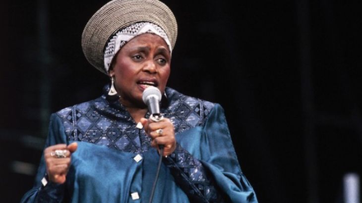South African activist Miriam Makeba FOR FABULOUS PICTURE SHOW