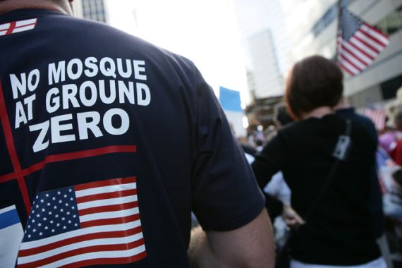 Ground Zero Mosque protestor