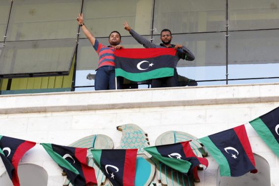 replacing the flag on libya''s embassies