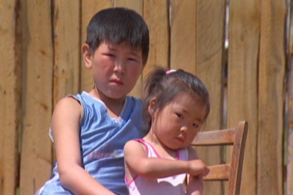 mongolian children in capital city