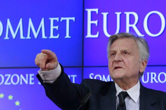 Jean-Claude Trichet at news conference