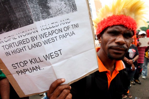 West Papuan protestor