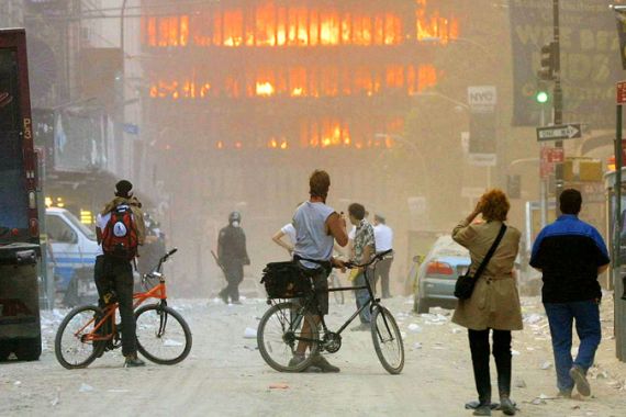 World Trade Center burning