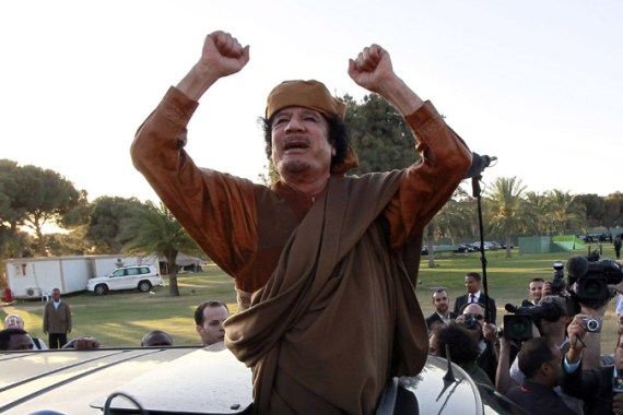 Gaddafi defiant