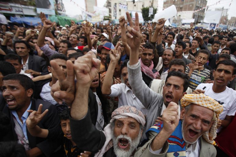 Yemen Saleh protest