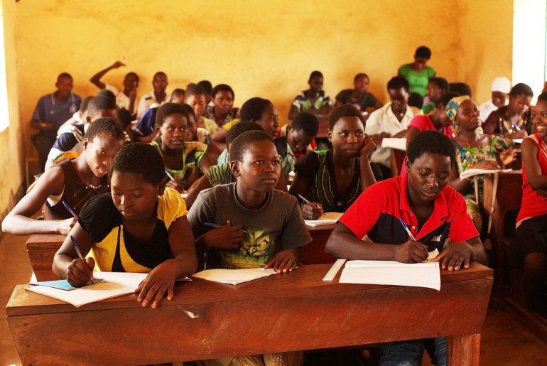 Students in a classroom - South Sudan