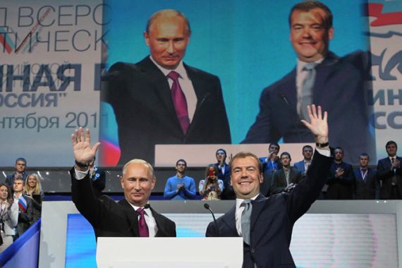 Medvedev and Putin