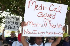 Medicare protestor