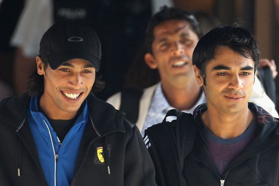 Mohammad Aamer (L), Salman Butt (R) and Mohammad Asif (