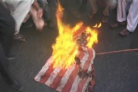 Pakistan flag burning