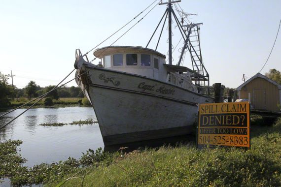 boat and sign in louisiana