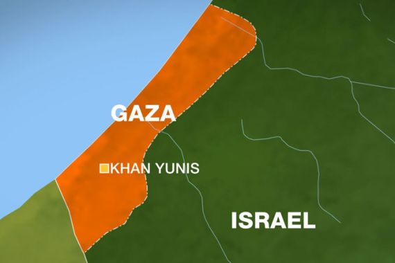 khan yunis map gaza strip palestine israel
