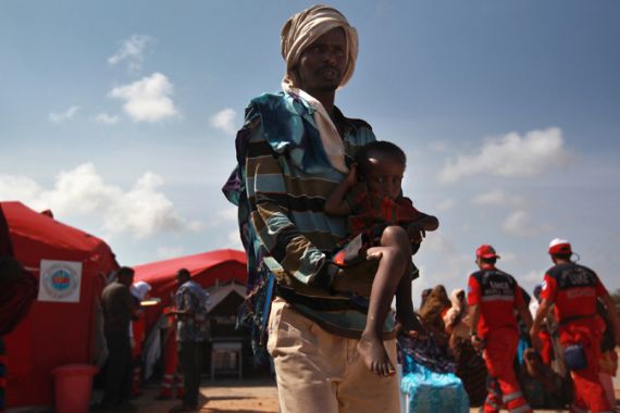 Somalia, people waiting for aid