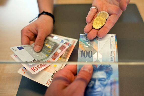 Swiss franc devalued