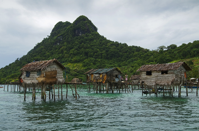 Indigenous homes in Borneo Malaysia 