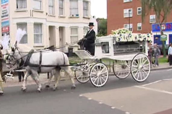 Mark Duggan funeral package screengrab tottenham london