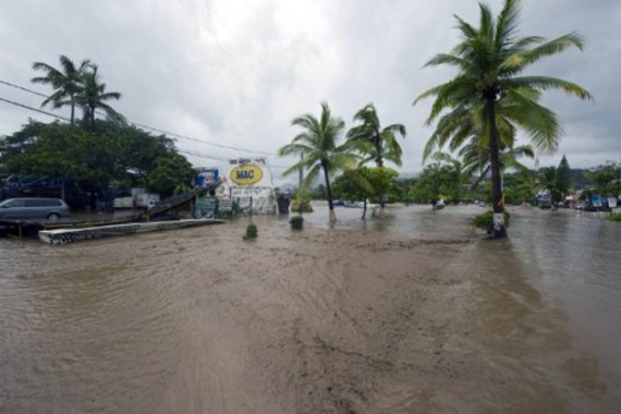 Tropical Storms Bring Flooding to Both Sides of the Pacific