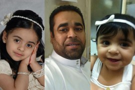 Bahraini prisoner Abdullah Hassan Ali and his two daughters