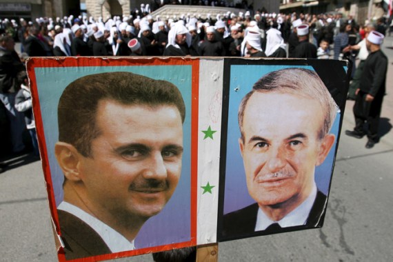 Bashar and Hafez al-Assad