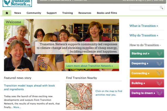 Transitionnetwork site of sustainability