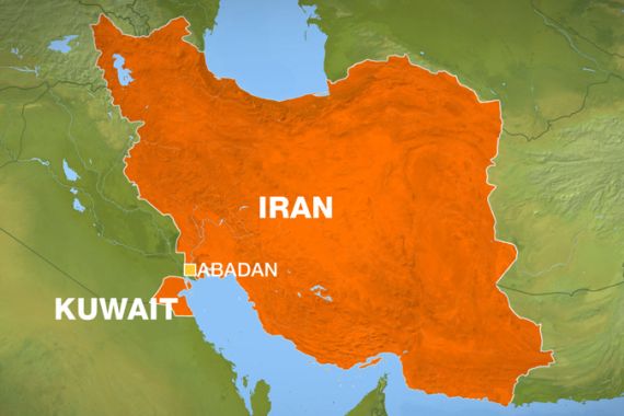 map iran kuwait abadan